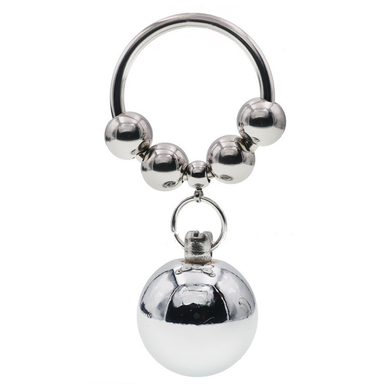 MenSteel Anneau en métal avec 1 boule Weight Hanger 90g